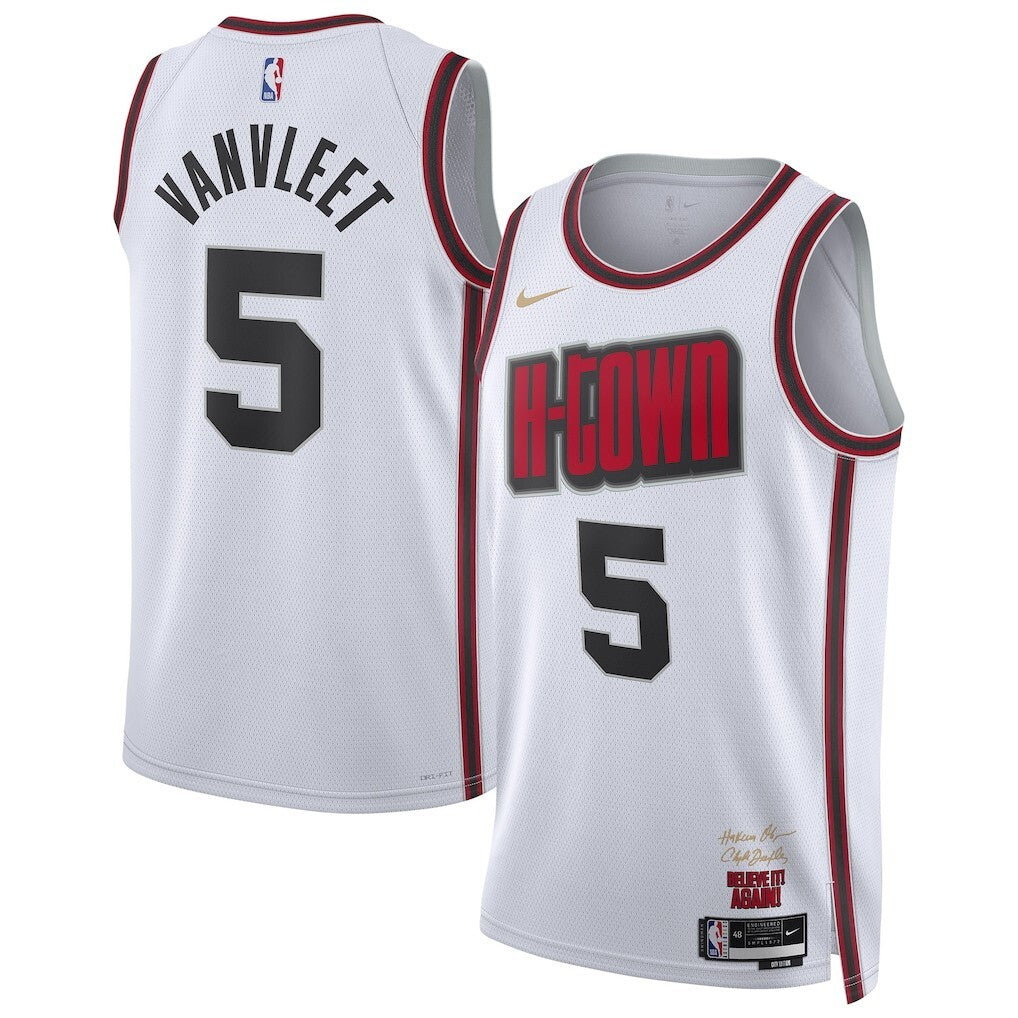 Houston Rockets #5 Fred VanVleet Unisex 202425 Swingman Player Jersey - City Edition - White
