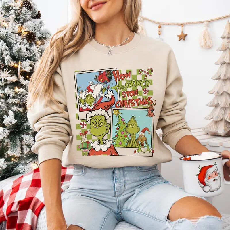 How The Grinch Stole Christmas Sweatshirt, Grinchmas Sweatshirt, Christmas Movies Shirt, Grinch Christmas Sweatshirt Hoodie, Xmas Outfit