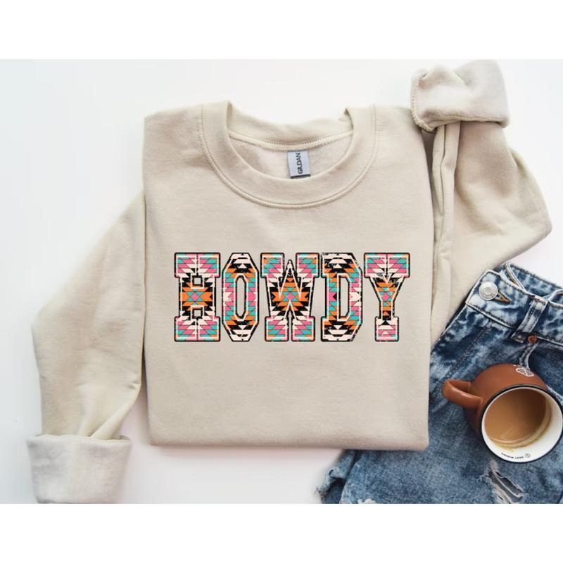Howdy Sweatshirt, Western Hoodie, Cozy Southern Shirt for Cowgirls, Cowboys, and Country Lovers