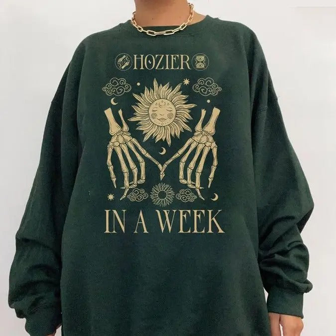 Hozier 90s Rap Sweatshirt, Hozier graphic Tour 2023, in A Week Tour 2023 Merch sSweatshirt