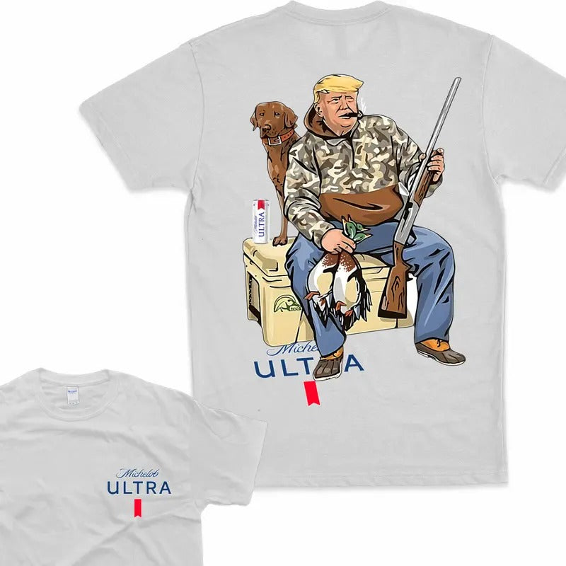 Hunter Trum With Michelob Ultra Beer Tshirt 2 Siders T-Shirt 2 Side Tee Sweatshirt Hoodie