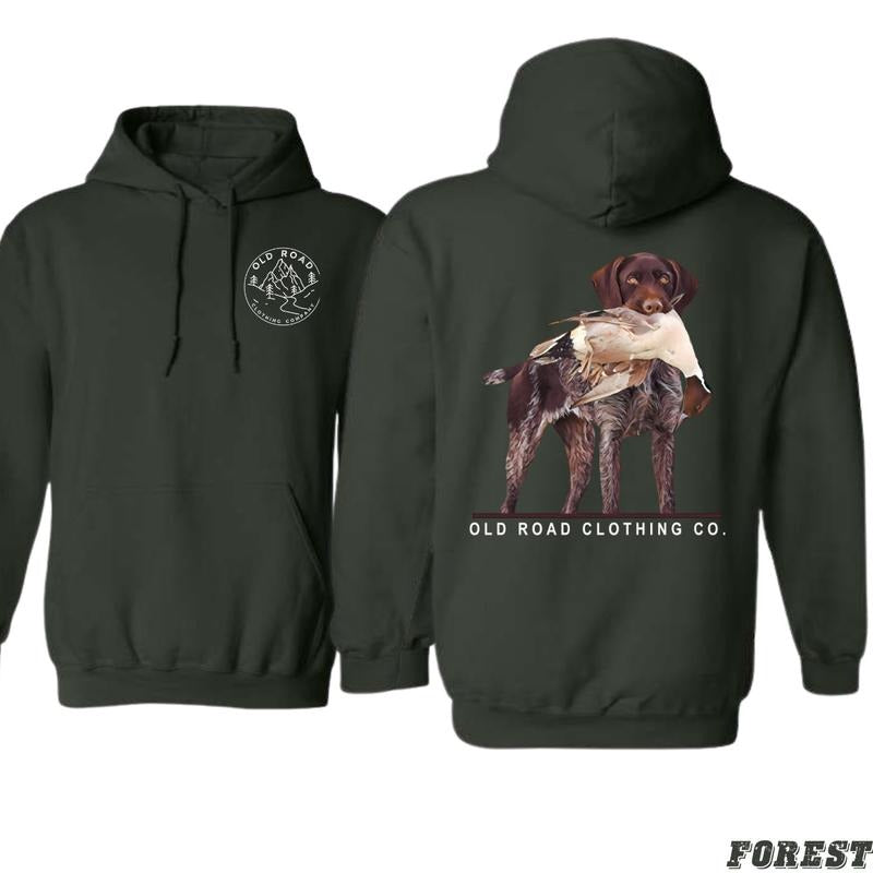 Hunting Dog Shirt - Old Road Hoodie - Trendy Hoodie for Men and Women Menswear Sweaters