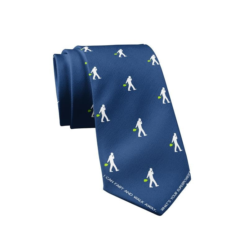 I Can Fart and Walk Away Necktie Funny Neckties for Men Hilarious Farting Tie Mens Novelty Neckties Funny Ties
