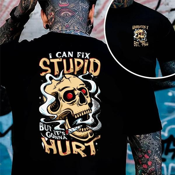 I Can't Fix Stupid But It's Gonna Hurt Generation X T-shirt, Gen X FAFOT Shirt - 100% Cotton Top Unisex Comfort Womenswear Menswear, Custom Classic Collar Love