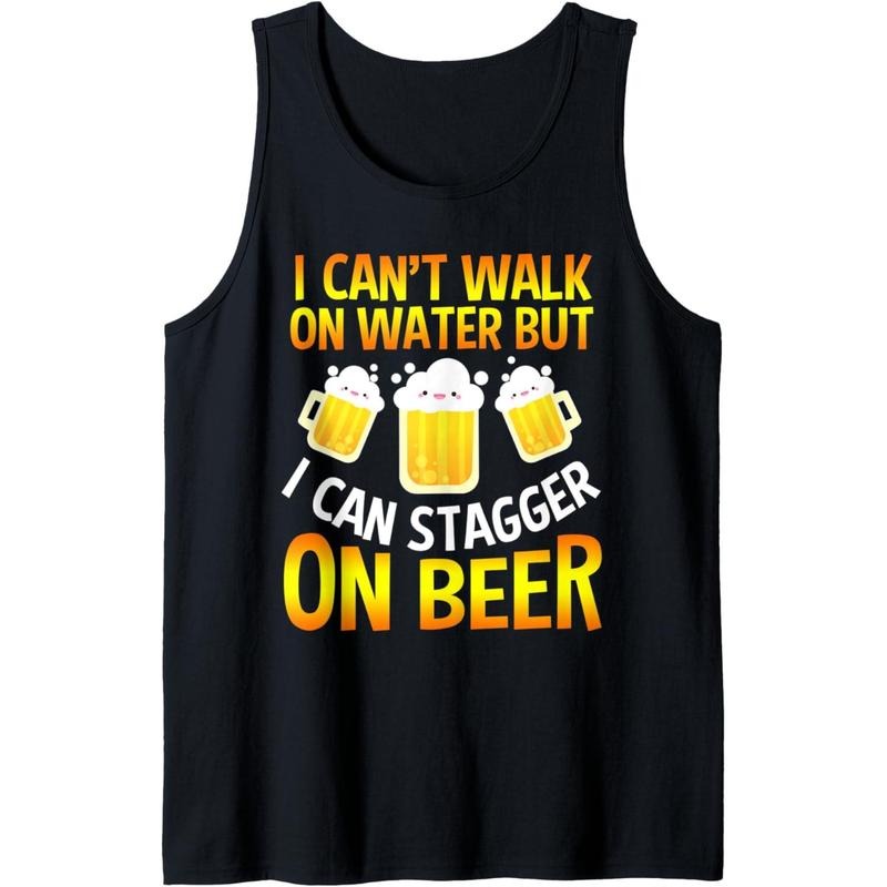 I Cant Walk On Water But I Can Stagger On Beer Gifts Men Tank Top T-Shirts, Hoodie, Sweatshirt | WearSparks.com