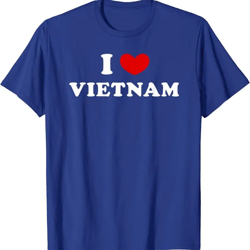 I Heart Vietnam Shirt, I Love Vietnam T-Shirt | Unisex Cotton Tee, Size S-5XL