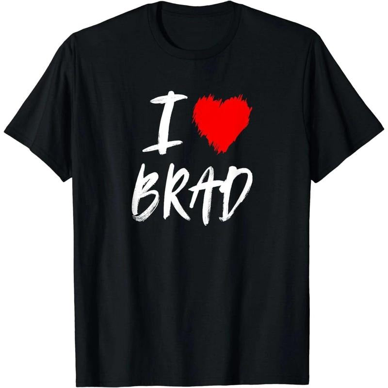 I Love Brad Husband Dad Son Grandson Boyfriend Red Heart T-Shirt Hoodie, Sweatshirt | WearSparks.com