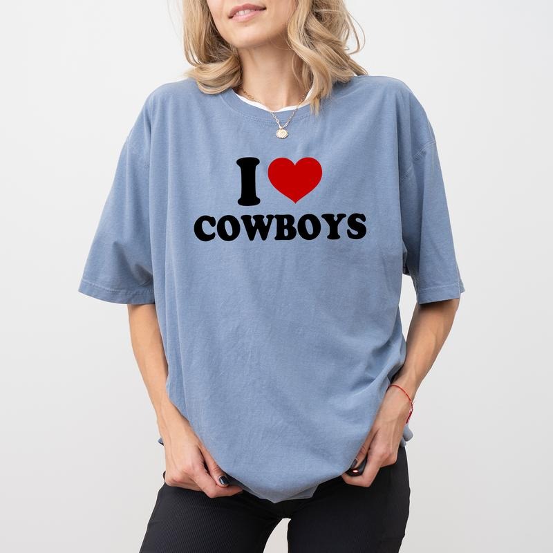 I Love Cowboy Comfort Colors Shirt, Cowgirl Graphic Tee, Cowboy's Lover T-shirt, Cowgirl Country Clothing
