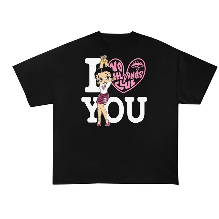 I Love U Betty B Vintage Tshirt Streetwear Cotton Menswear
