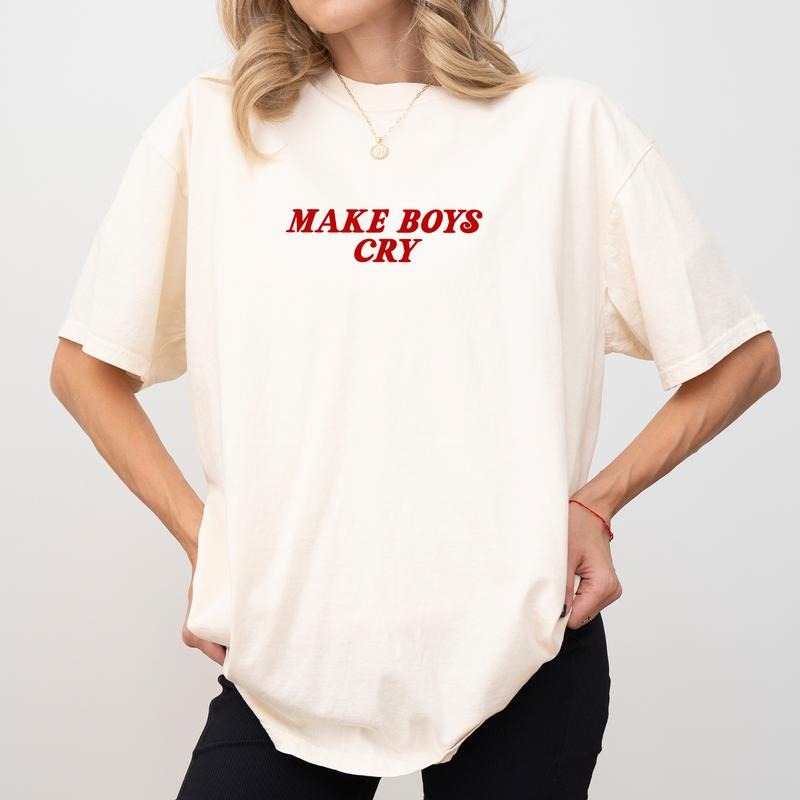 I Love to Make Boys Shirt Comfort Colors, Coquette 90s Crewneck Women Tee, Funny Girl Power Gifts, Sarcastic Womenswear
