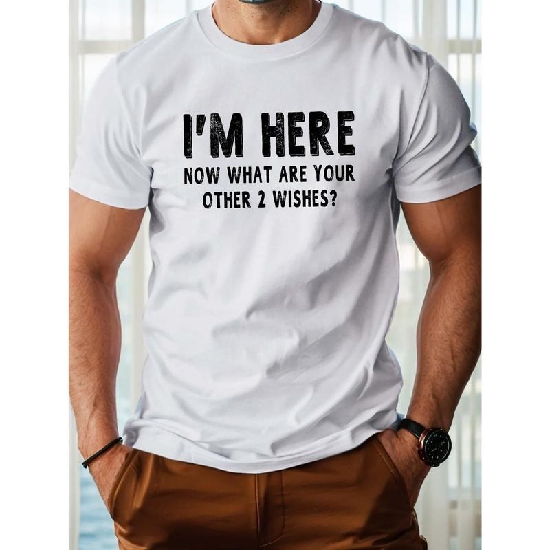 I M HERE Pure Cotton Men's Tshirt Comfort Fit Made in USA