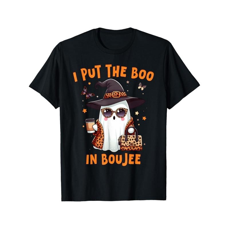 I Put The Boo In Boujee T-Shirt Summer Comfortable Casual Short Sleeve T-Shirt Made in USA