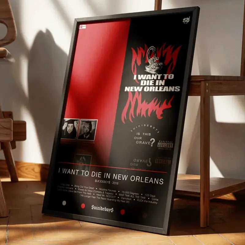 I Want to Die in the New Orleans Poster | Album Cover Poster Prints | Wall Decor Posters | Rap Music Poster T-Shirts,...