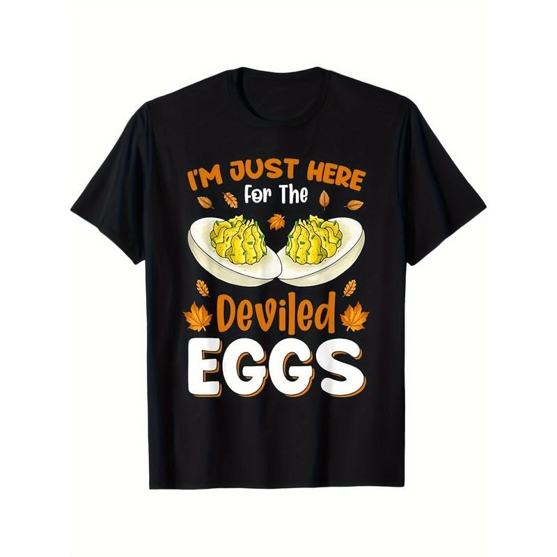 I'm Just Here For The Deviled Eggs T-Shirt Halloween Thanksgiving Christmas Gifts For Men Women Friends Family, S-XXXL, Black made in usastyle{n002}3