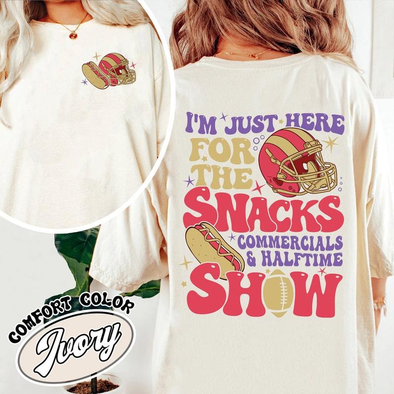 I'm Just Here for Snacks Commercials & Halftime Show, Im Just Here For The Snacks Comfort Color Shirt, Half Time Shirt, Football Shirt, Football Shirt