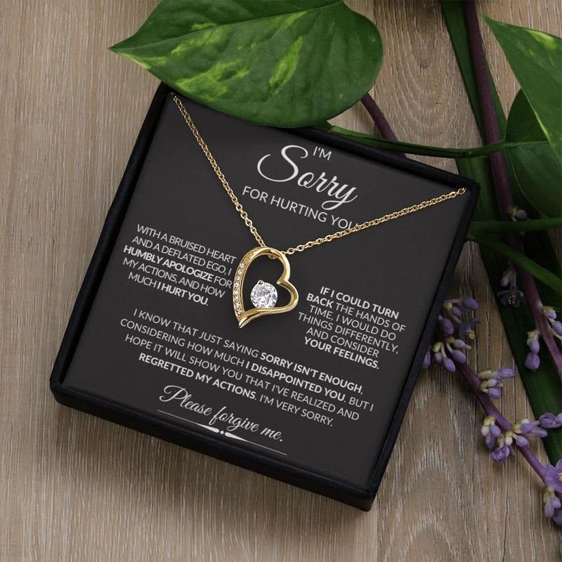 I'm Sorry For Hurting You Necklace, Sorry Gift Wife Girlfriend, I'm Sorry Gift For Her From Husband, Apology Gift, Love...