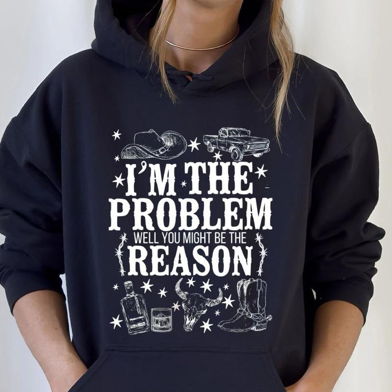 I'm The Problm Vintage Tee, Country Music, Fan Merch For Concert 2025, Unisex Sweater Pullover Tee