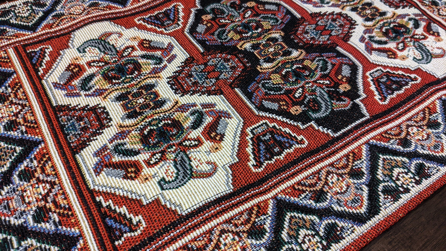 DaDalogy Set of 4-Pieces Majestic Kilim Red Persian Rug Woven Tapestry Placemats 13โ x 19โ (18195)