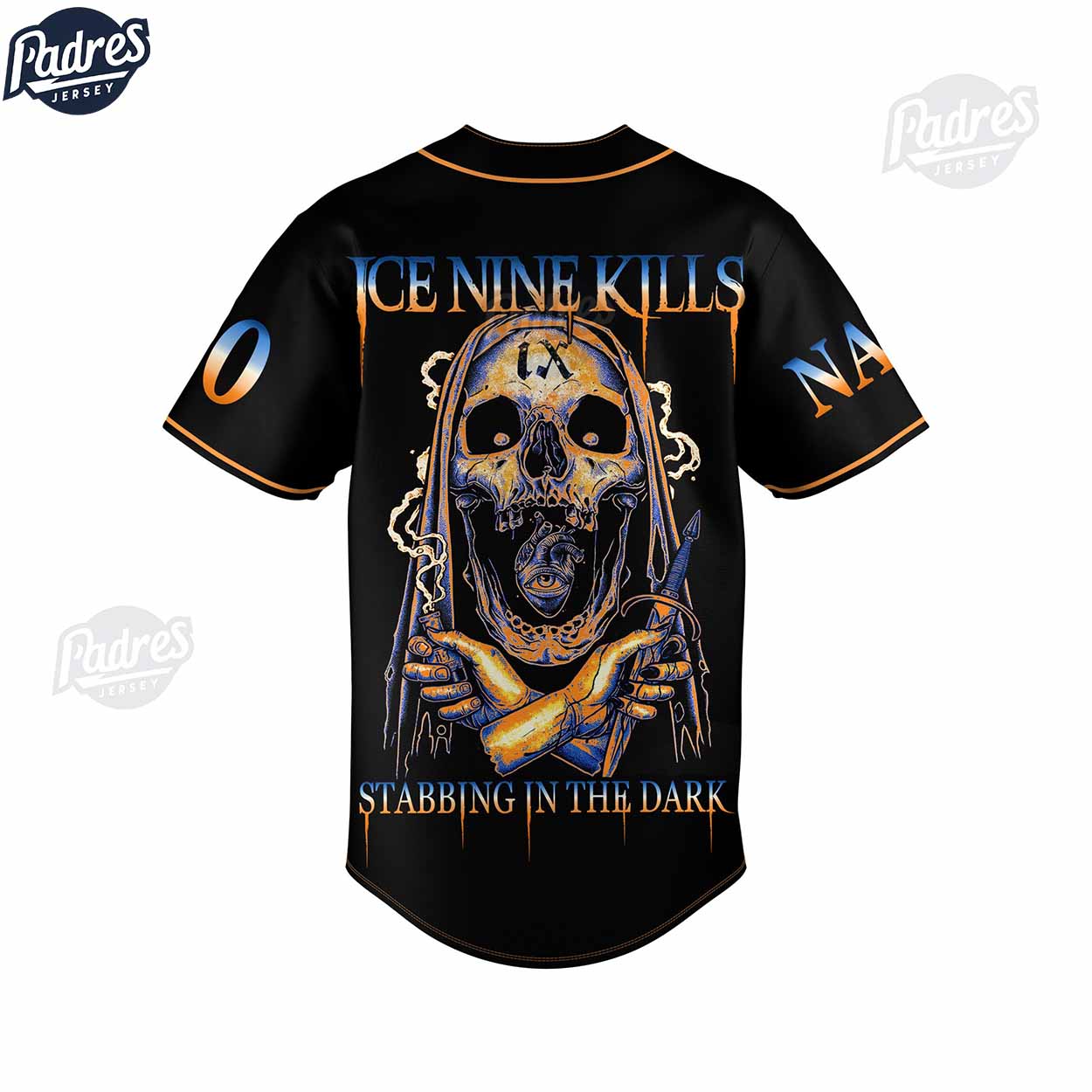Ice Nine Kills Band Baseball Jersey Outfit - Custom Name - Padres Jersey Oasis: Elevate Your Baseball Style... (Image 3)