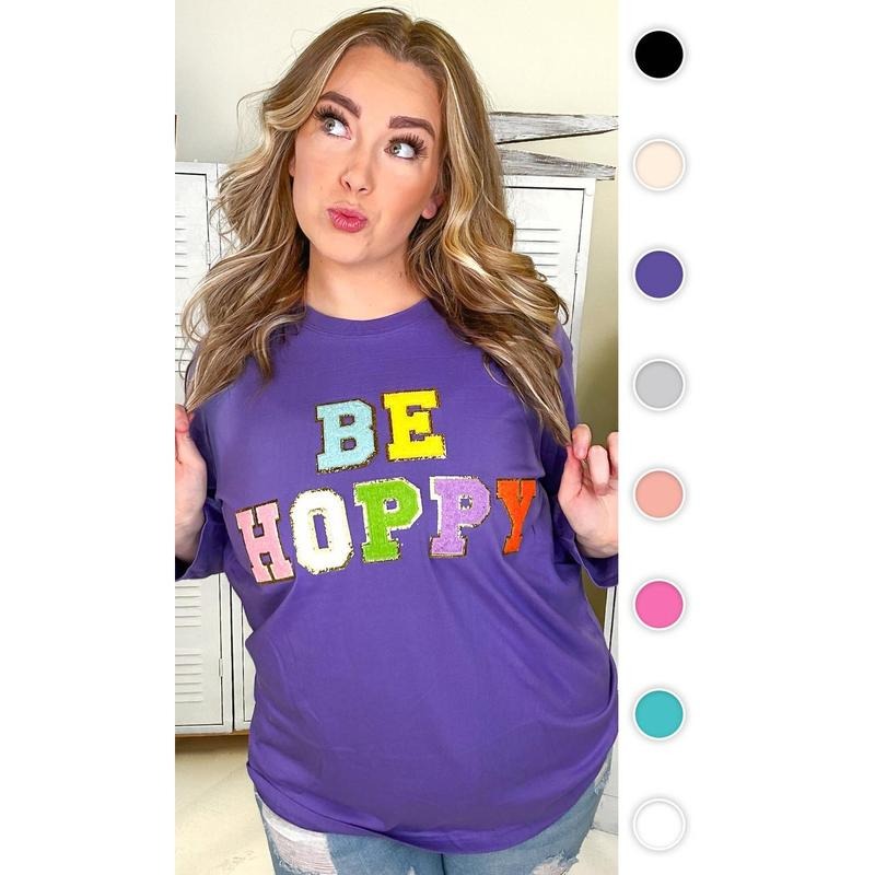 Ideal Chenille Be Hoppy Easter Adult Long Sleeve Shirt Hoodie, Sweatshirt | WearSparks.com