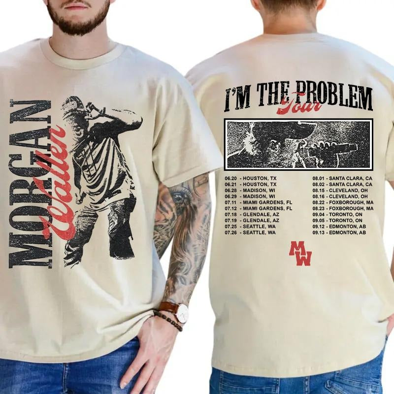 If I'm The Problem Bull Skull Shirt, Wallen Country Music Concert 2025, Tour Edition Fan Gift Graphic Shirt