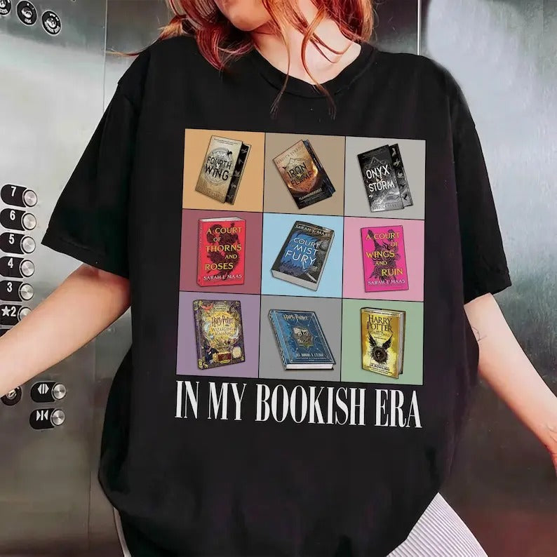 In My Bookish Era Shirt, Favorite Shirt, Book Tour Shirt,Christmas Gift For Book Lover, Christmas Gift Cotton Crewneck Casual Fit Womenswear