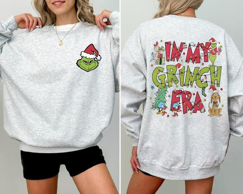 In My Christmas Era Sweatshirt, Vintage Christmas 2 Sided Sweater, Christmas Crewneck, Cute Christmas Sweatshirt, Merry Christmas Sweatshirt, Cute Christmas Party Shirt