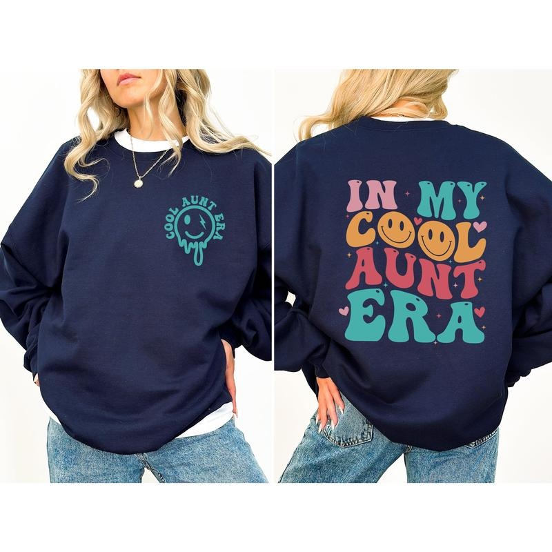 In My Cool Aunt Era Sweatshirt, Aunt Tshirt, In My Aunt, Retro Aunt Graphic Tee, Gift For Aunt, Funny Aunt T-shirt,...