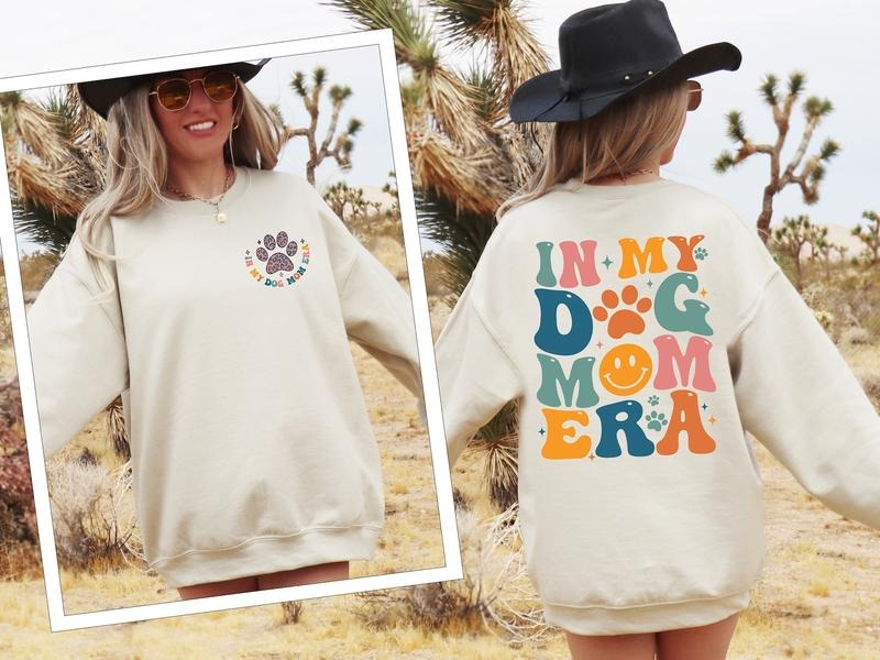 In My Dog Mom Era Sweatshirt, Dog Mama Hoodie, Dog Mom Era Shirt, Dog Mom Gift T-Shirt, Funny Mom Crewneck, Dog Mom Birthday Shirt, Pet Mom Sweatshirt
