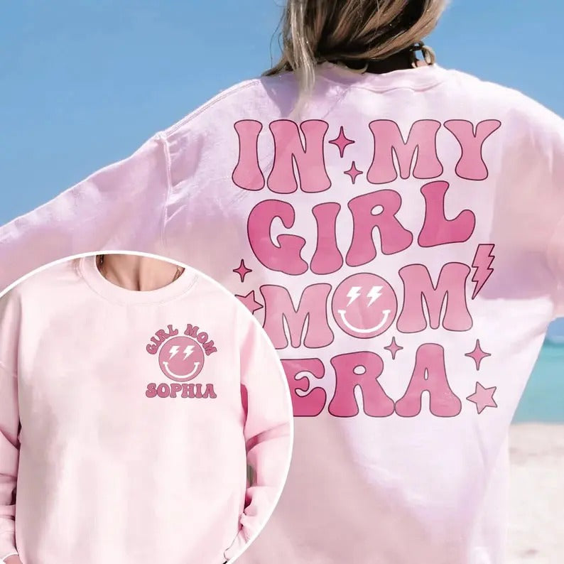 In My Girl Mom Era Sweatshirt, Girl Mama Shirt, Girl Mom Club, Gender Reveal, Expecting Mom Gift, Mothers Day Gift