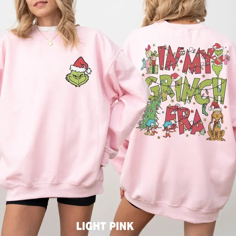 In My Grinch Era Sweatshirt, Grinchmas Sweatshirt, Christmas Movie Shirt, Grinch Christmas Sweatshirt, Funny Grinch Sweater Hoodie Pullover