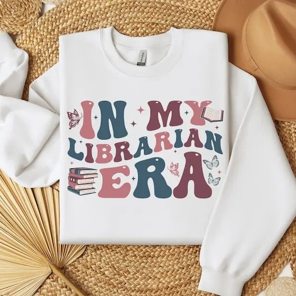 In My Librarian Era Sweatshirt, Book Lover Sweatshirt, Book Sweatshirt, Book Club Gift, Bookish Sweatshirt, Librarian Shirts, Gift Librarian