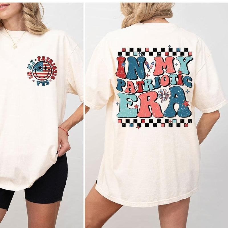 In My Patriotic Era Shirt, Patriotic Day, 4th Of July Shirts, America T- shirt, Shirt For Women, Red White Blue T-shirt, Memorial Day Gift, Women's Tops, USA Flag Shirt, USA Vintage Shirt, Fourth Of July Tee