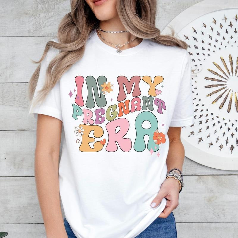 In My Pregnant Era Shirt, Pregnancy Mom Sweatshirt, Baby Announcement T-Shirt, Expecting Mommy Shirt, Gift For Pregnant, Pregnancy Reveal