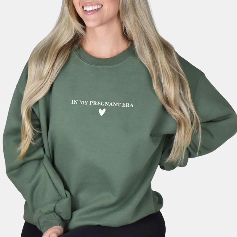In My Pregnant Era Sweatshirt, Im Pregnant Hoodie Gift For Pregnant Daughter Expecting Mom Gift Pregnancy Reveal, Baby Announcement Ideas
