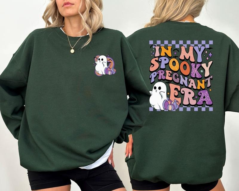In My Spooky Pregnant Era Sweatshirt In My Pregnant Era Shirt Halloween Shirt Spooky Mom Tee Spooky Season Shirt Ghost Shirt Mom Gift TK43GN