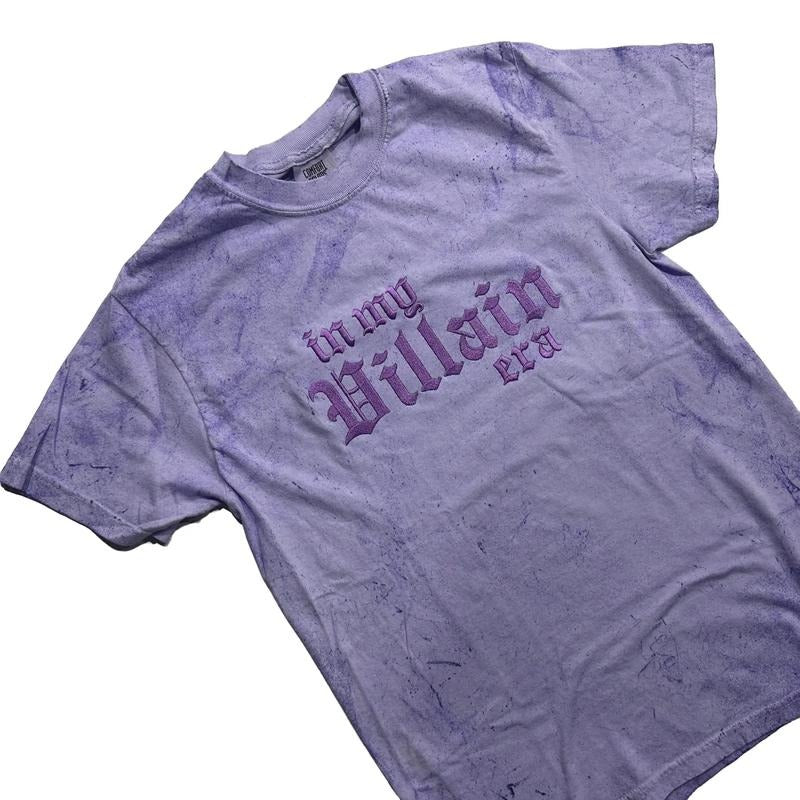 In My Villain Era TM - Color Blast Comfort Colors Embroidered Tee (Tonal)