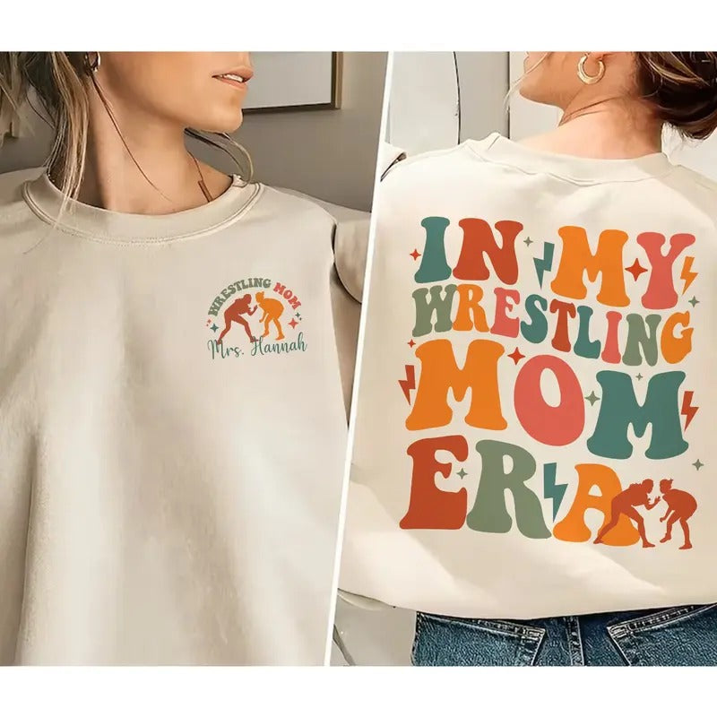 In My Wrestling Mom Era Sweatshirt Wrestling Mom Shirt Sports Mama Sweater Wrestler Mom Gift Game Day Mothers Day Gift Gift For Her TK43GN