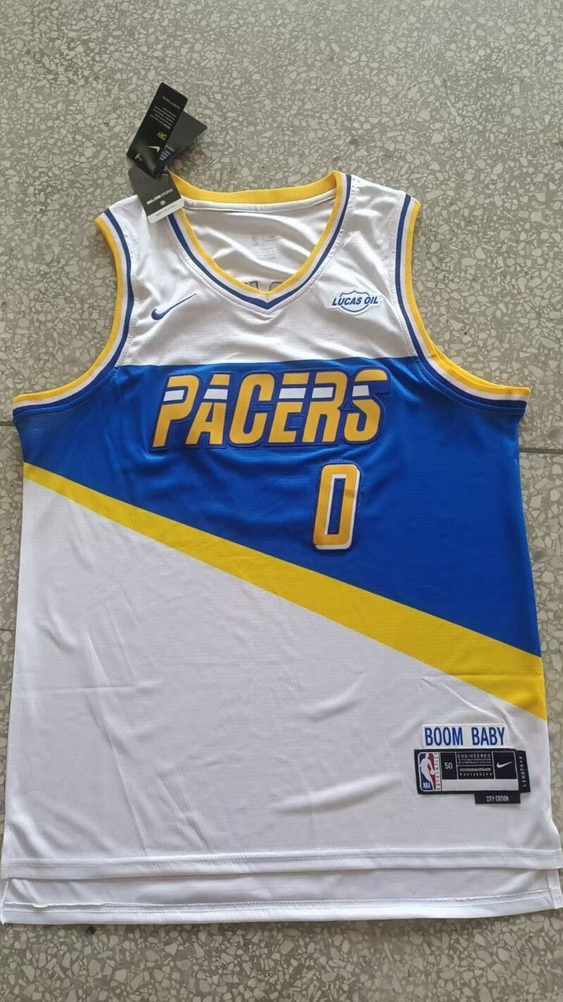 Indiana Pacers #0 Tyrese Haliburton Pacers 0 City Edition Style 2