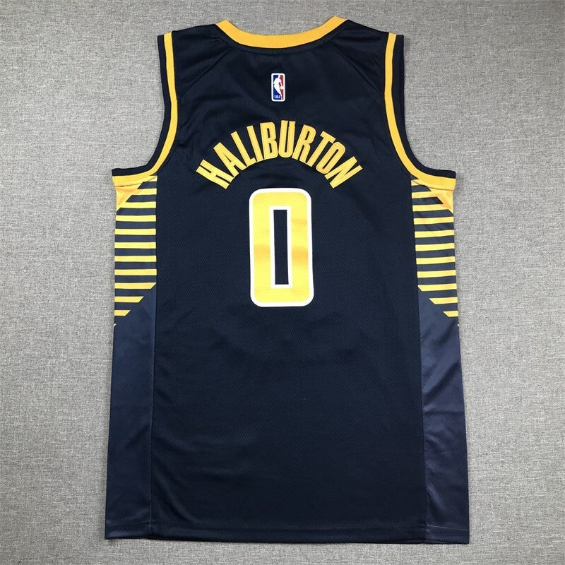 Indiana Pacers #0 Tyrese Haliburton Pacers 0 Navy s-xxl Style 1