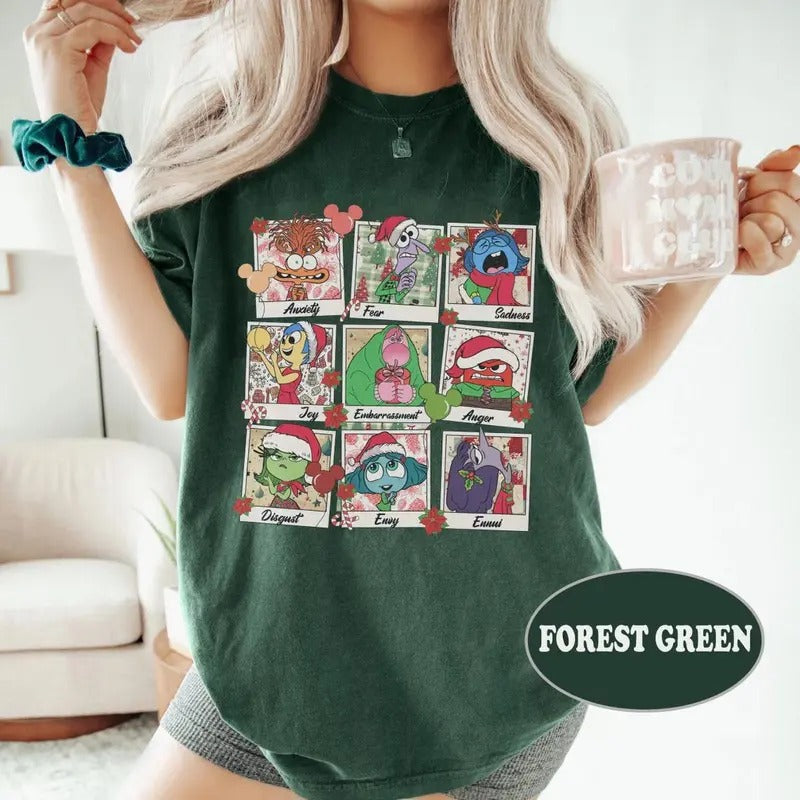 Inside Out Characters Christmas Shirts, Inside Out 2 Tees, Inside Out Merry Christmas, Christmas Kids Gift Tee, Very...