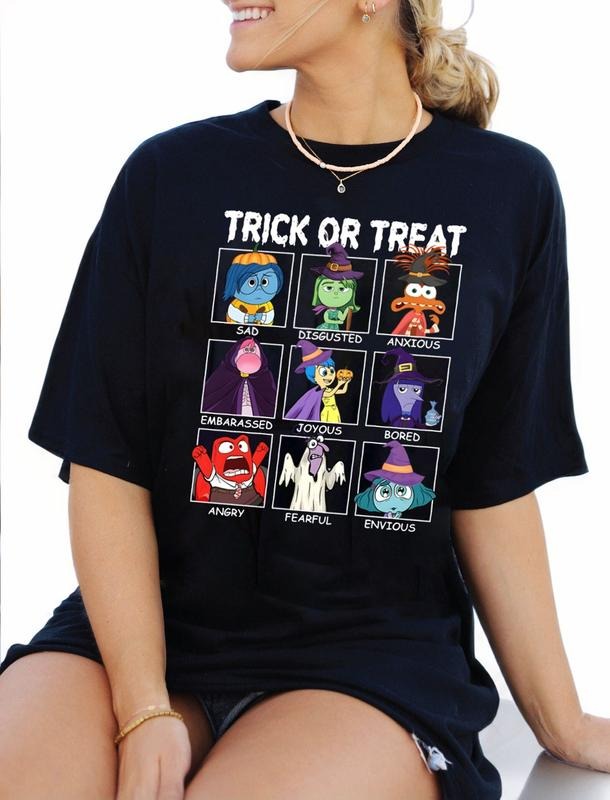 Inside Out Halloween T Shirt, Halloween Trick or Treat Shirt, Inside Out Characters Shirt, Emotions Shirt, Inside Out 2...