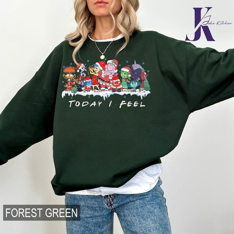 Insideout Christmas Shirt, Today I Fell Sweatshirt, Christmas Friends Shirt, Christmas Movie Sweatshirt, Inside Out Emotions Christmas, Merry Chistmas Movie Tee