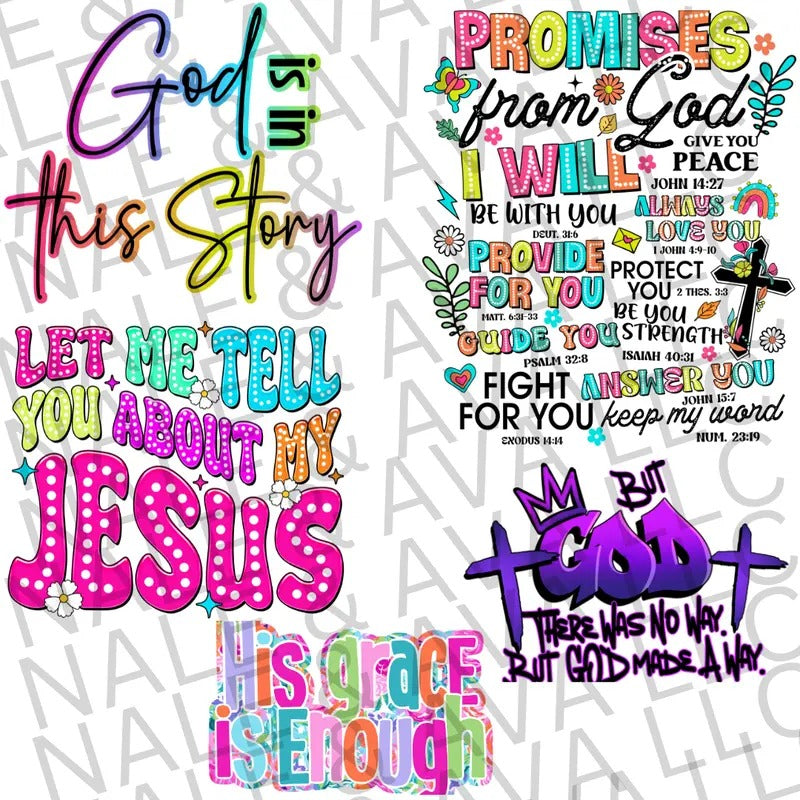 Inspirational DTF Pre-Made 22x48 Gang Sheet III & IV