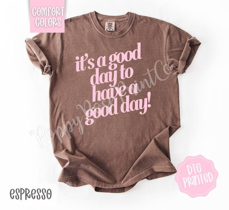It's A Good Day To Have A Good Day Comfort Colors Shirt, Cute Women's Tshirt, Trendy Motivational Tee, Gift for Her