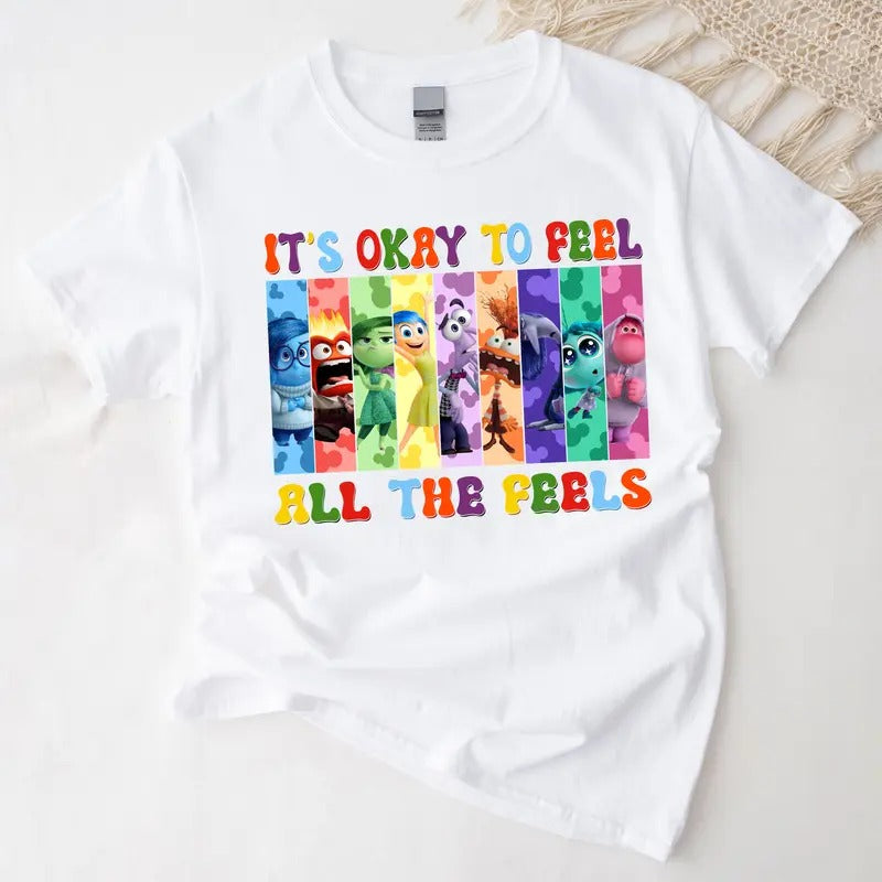It's Okay To Feel All The Feels Shirt, Mental Health Matter Shirt, Emotional support shirt, Feelings shirt, Inside Out...