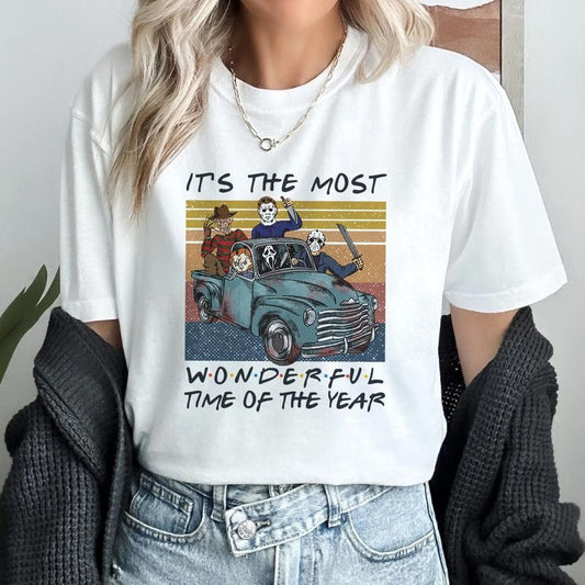 It's The Most Wonderful Time T Shirt Michael Myers Jason Voorhees Freddy Krueger Fan Halloween T Shirt Halloween Movie Shirt Halloween Party