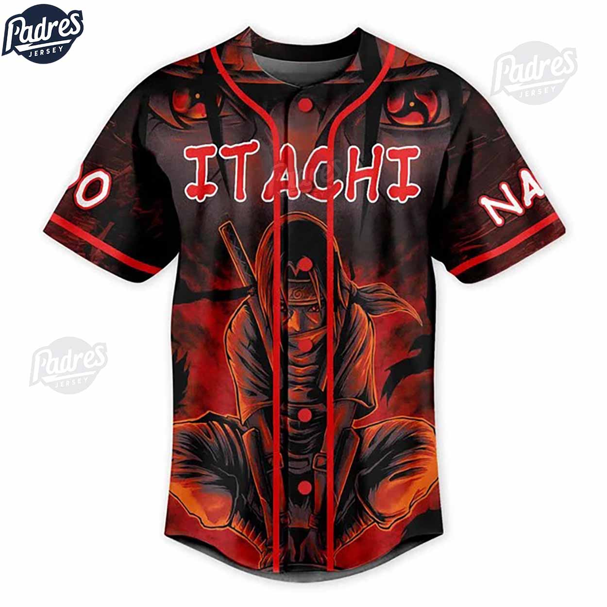 Itachi Uchiha Custom Baseball Jersey Online - Padres Jersey Oasis: Elevate Your Baseball Style Game T-Shirts,... (Image 2)