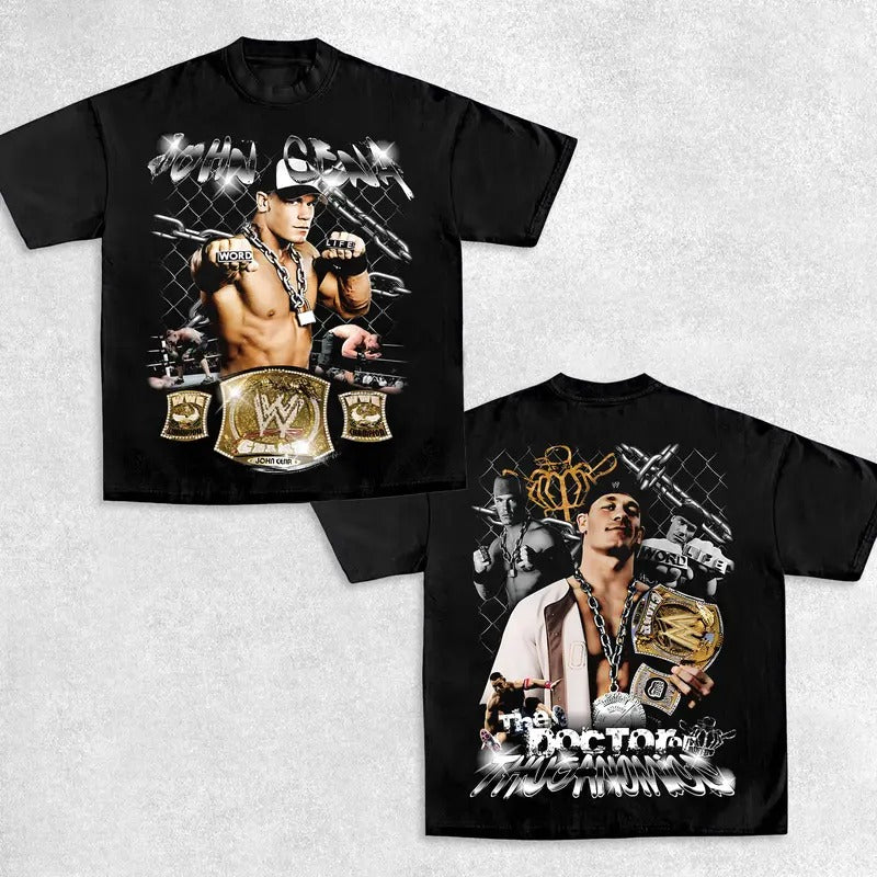 JOHN CENA-THE DOCTOR OF THUGANOMICS TEE, Wrestling Tee, Wrestler Shirt, WWE Shirt, WWE Merch, MMA Shirt, Sports T-shirt, Wrestling Gift