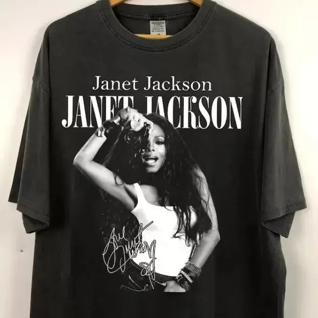Janet Jackson Shirt, Together Again Shirt Signature Merch Gift For Fans S-5Xl Crewneck Cotton Menswear Top Decoration Print